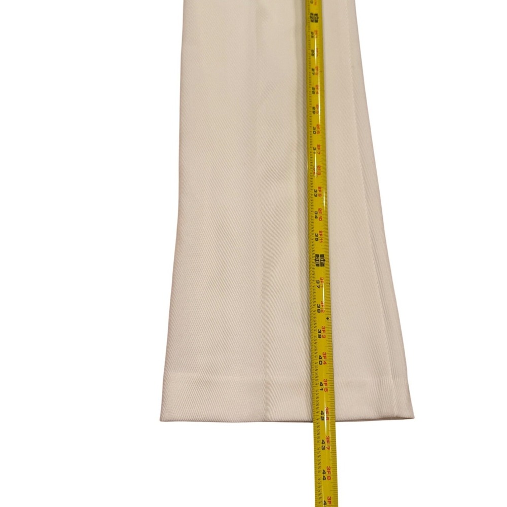 Ann Taylor Womens High Rise Belted Flare Leg Trousers Winter White Size 0 NWT - Picture 4 of 8